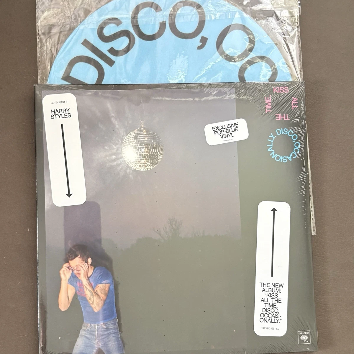 Harry Styles Kiss All the Time exclusive pop blue vinyl + blue/pink slip mat New