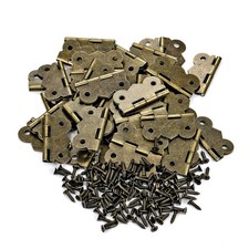 Jewelry Box Hardware 40 Pieces 1 inch Hinges Antique Small Butterfly Hinges - Br