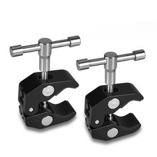 KAGYOKU Super Clamp 2 Pack with 1/4 and 3/8 Thread Crab Clamps Black