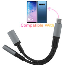 USB-C to 3.5Mm Headphone Charger PD For Galaxy S10 S9 S8 Plus Note 20 10 9 8
