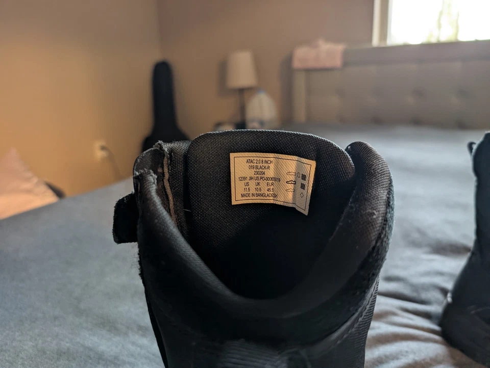 5.11 511 Botas de tormenta tácticas para hombre ATAC 2.0 8" 12391 negras EE. UU. 11.5 R utilitarias Foto 3 de 4