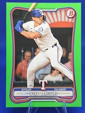 2026 Bowman Baseball #88 Wyatt Langford, Texas Rangers GREEN /399