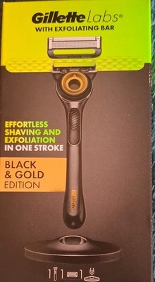 Gillette Labs mit Peelingstab Rasierer Black & Gold Edition Neu @ KOSTENLOSER VERSAND IN UK @
