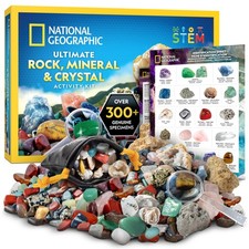 National Geographic Rock Collection Box for Kids   300 Piece Gemstones and