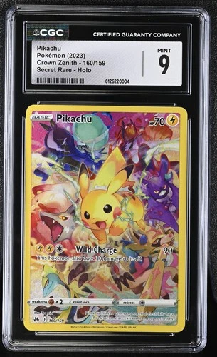 2023 Crown Zenith #160/159 Pikachu CGC 9