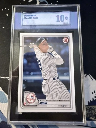 2020 Bowman Aaron Judge #2 SGC 10 Gem Mint Yankees MLB Baseball Card