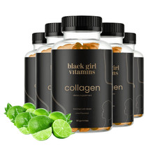 5-Pack Black Girl Vitamins Collagen Gummies - Daily Collagen Support -300Gummies