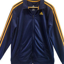 Adidas Full Zip Windbreaker Youth XL Blue Sweater Boys Sweatshirt Long Sleeve