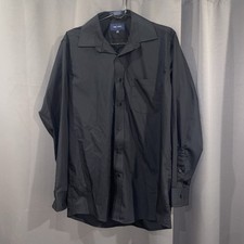 Mid 2000s Neil Allyn Black Formal Tuxedo Dress Shirt - Men  s Medium