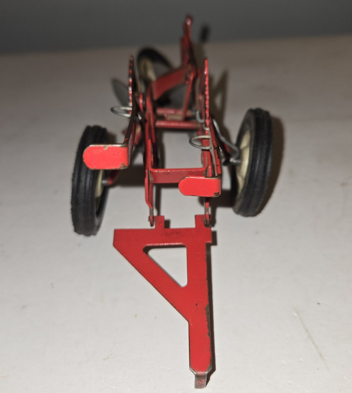 Vintage Eska McCormick Two Bottom Plow 1/16 Scale 1950s Metal Farm Implement Toy