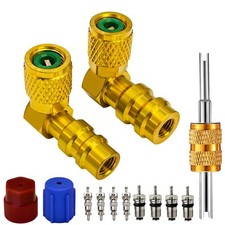 VOTNMIC R12 to R134A AC Retrofit Fitting Adapter Kit, Brass R12 R22 to R134A Hig