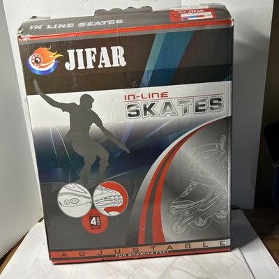 Jifar Inline Skates with Carrying Case Size 2-5 Adjustable  Pink New Open Box