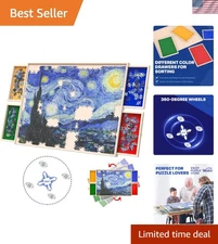 Lightweight Puzzle Table with Drawers & Cover