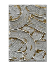 Modern Abstract Art Oil Painting Grey and Gold Texture Art Painting Hand Pain...