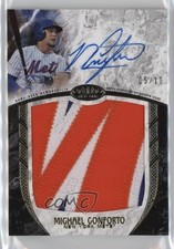 2016 Topps Tier One Prodigious 5/10 Michael Conforto #APP-MCO Patch Auto 17wr