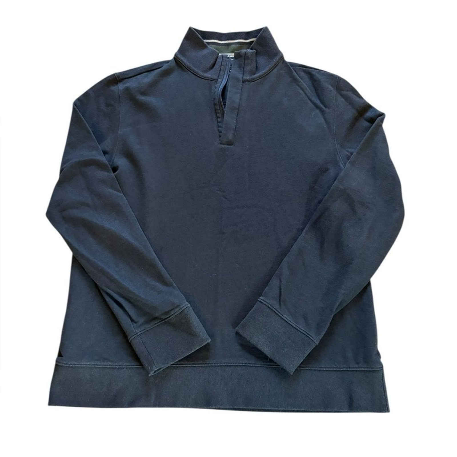 UNTUCKit Mens Quarter Zip Sweater Size Large Corral Pullover Navy Blue