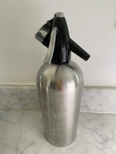 Vintage Soda Syphon BOC Stainless Steel Mid Century Modern 70's Home Bar