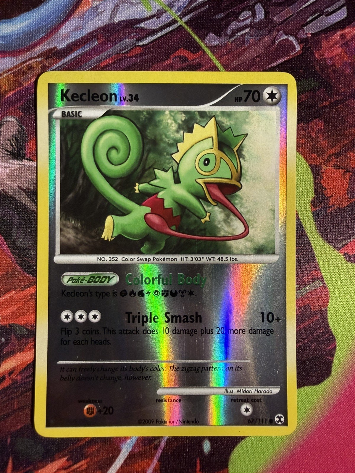 Kecleon Rising Rivals 67/111 Near Mint Common Reverse Holo Pokemon Card