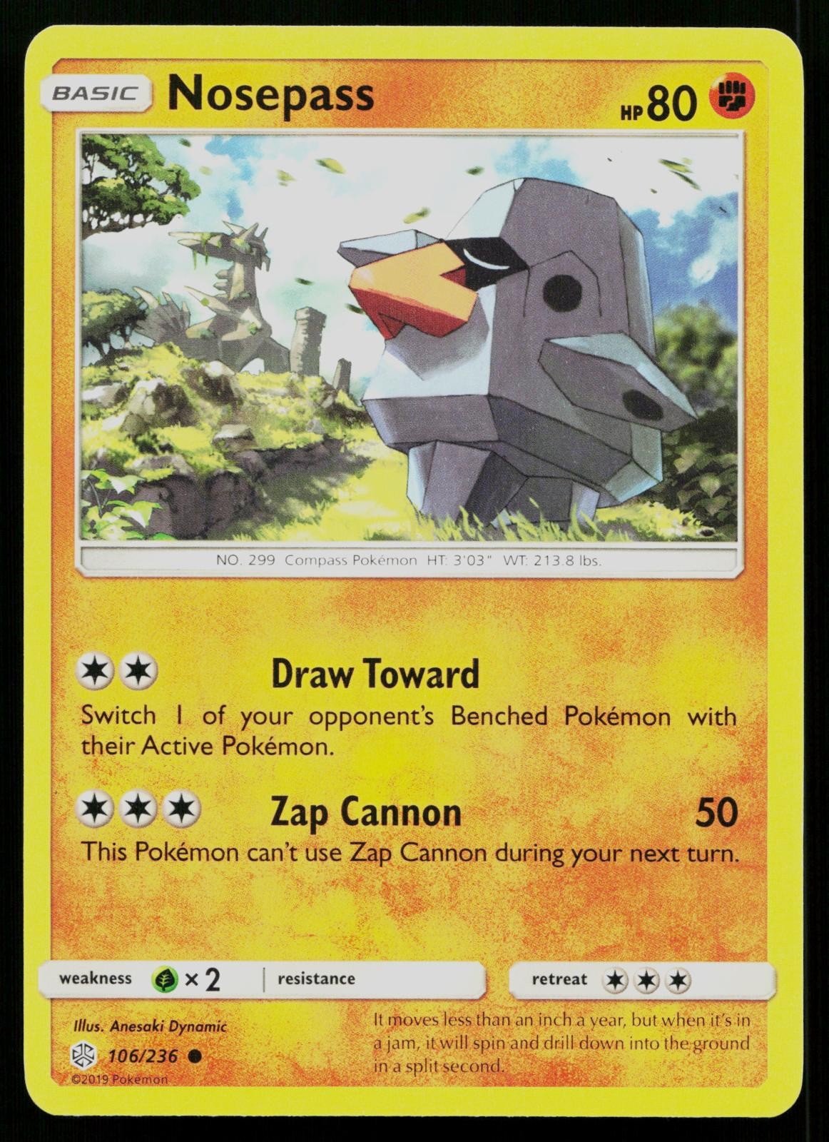NOSEPASS 106/236 COMMON COSMIC ECLIPSE POKEMON NM