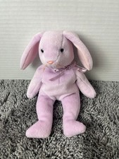Ty FLOPPITY Beanie Babies PURPLE Easter Bunny Rabbit NO HANG TAG Plush