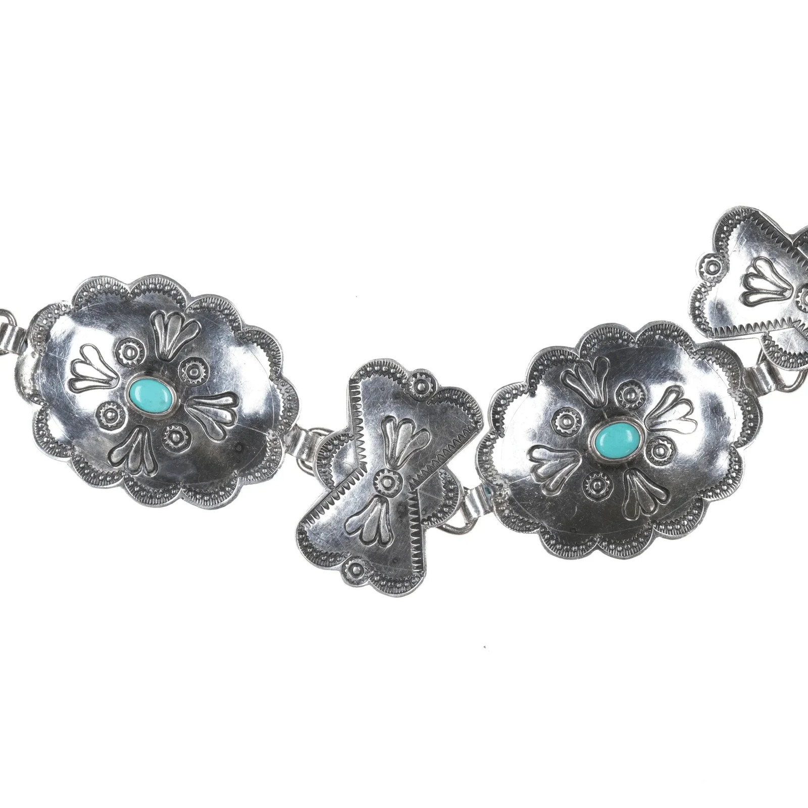 c1940's Signed Native American sterling silver sl… - image 3