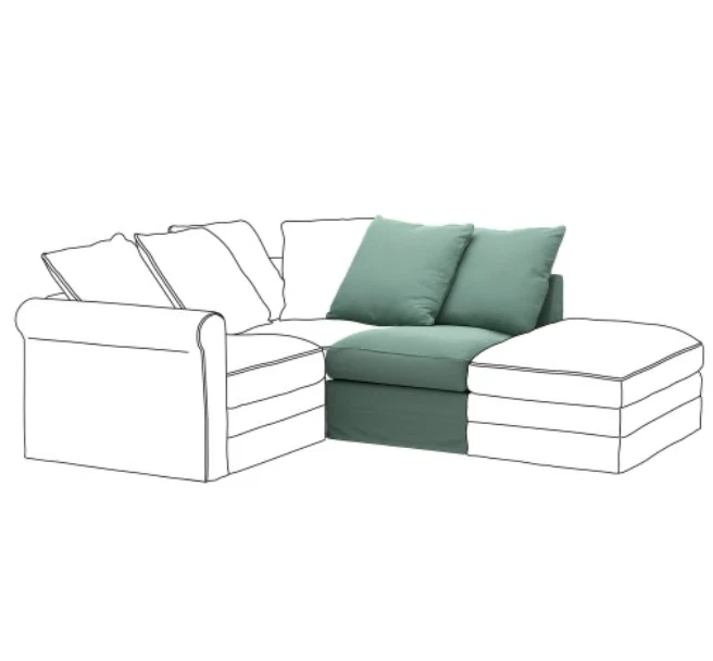 IKEA GRONLID Einsitzteil Bezug Schonbezug grün nur Bezug NEU - Bild 3 von 3