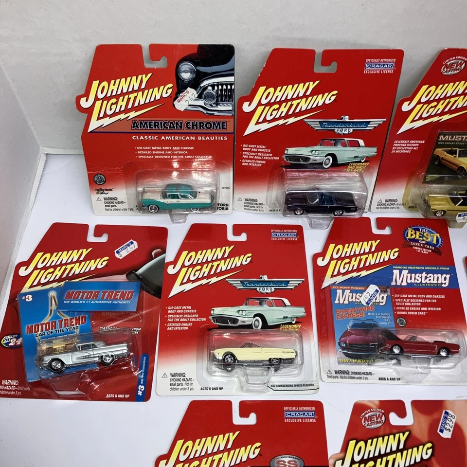 Johnny Lightning Nuevo en Caja Lote de 9 - Mustang, Camaro, Thunderbird, Más Foto 3 de 4