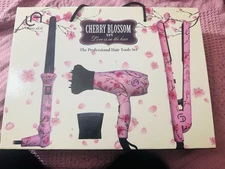 Le Angelique Cherry Blossom Hair Tool Set Pink Dryer + Flat Iron + Curling Wand