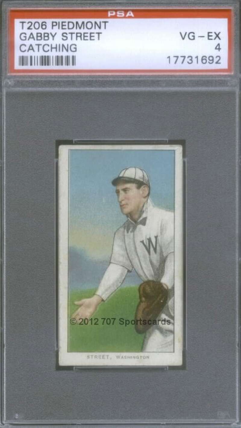 1909-11 T206 Gabby Street PSA 4 Piedmont 350 Catching   (1692)