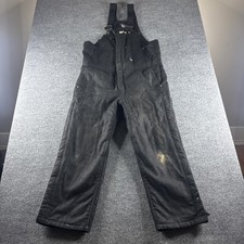 Walls Blizzard Pruf Overalls Mens L Short Black Quilted Duck Canvas Workwear