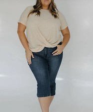 Judy Blue Capri Jeans Plus Size 20W Skinny Fit Dark Wash