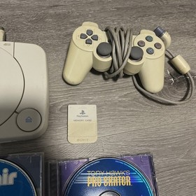 Sony PlayStation One PS1 Console SCPH-9002 Controller Cables Memory Card 5 Games