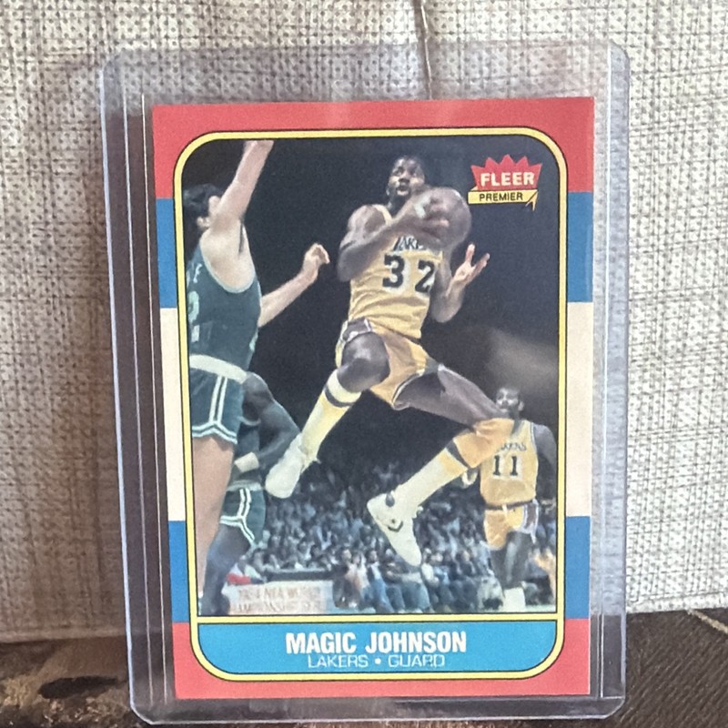Fleer 1986 Magic Johnson #53 Los Angeles Lakers