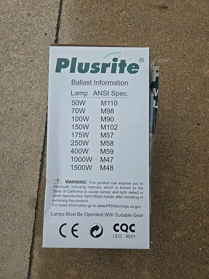 Plusrite 1030 1500W BT56 Metal Halide Unprotected Arc Tube 4200K ANSI M48/E Univ - Image 2 of 3