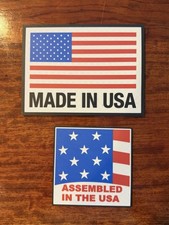 Made in USA Sign Bundle Lot American Flag Store Display Shop Wall Decor 2 Pc