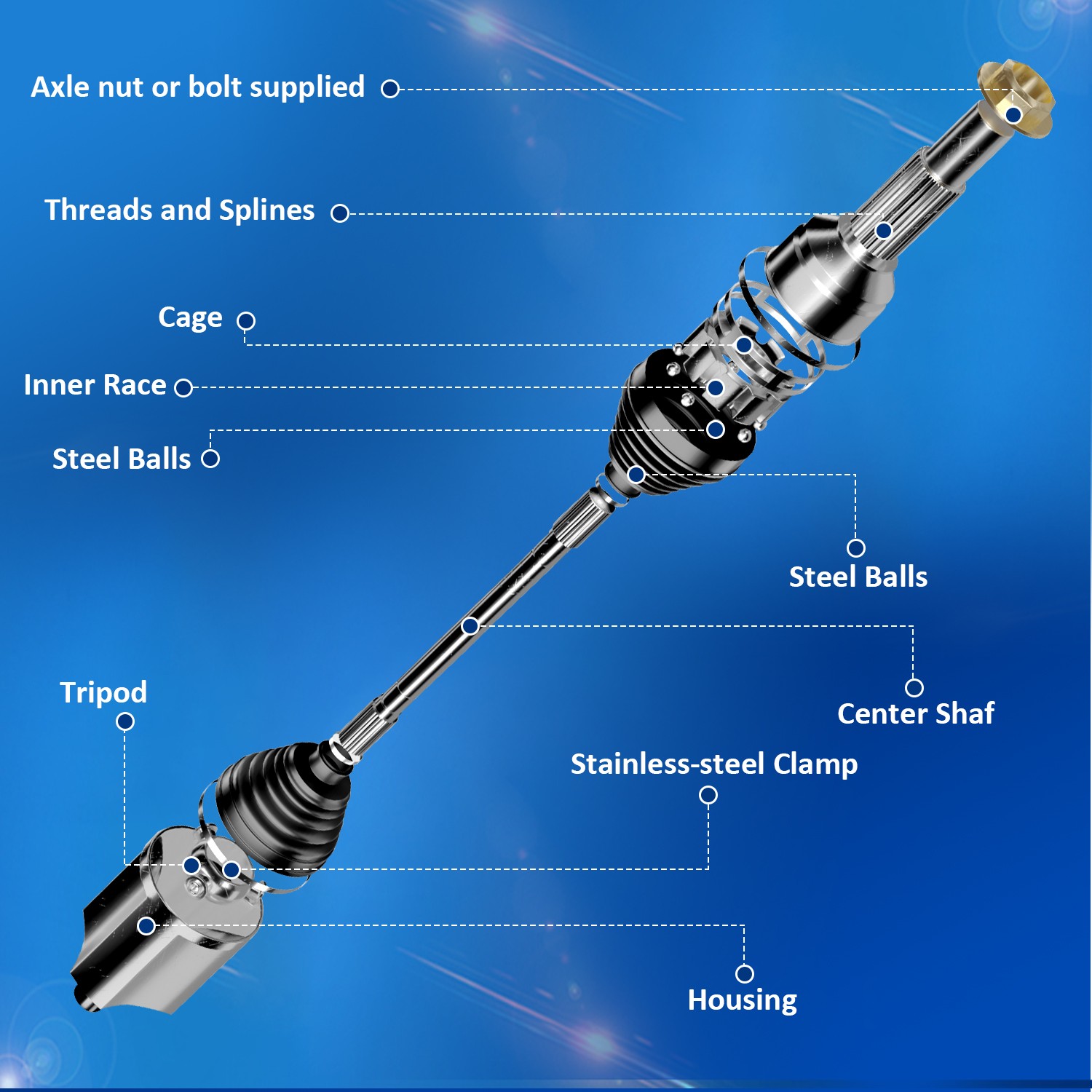 Acura NSX 1991-2005 Rear Right Axle shaft assembly