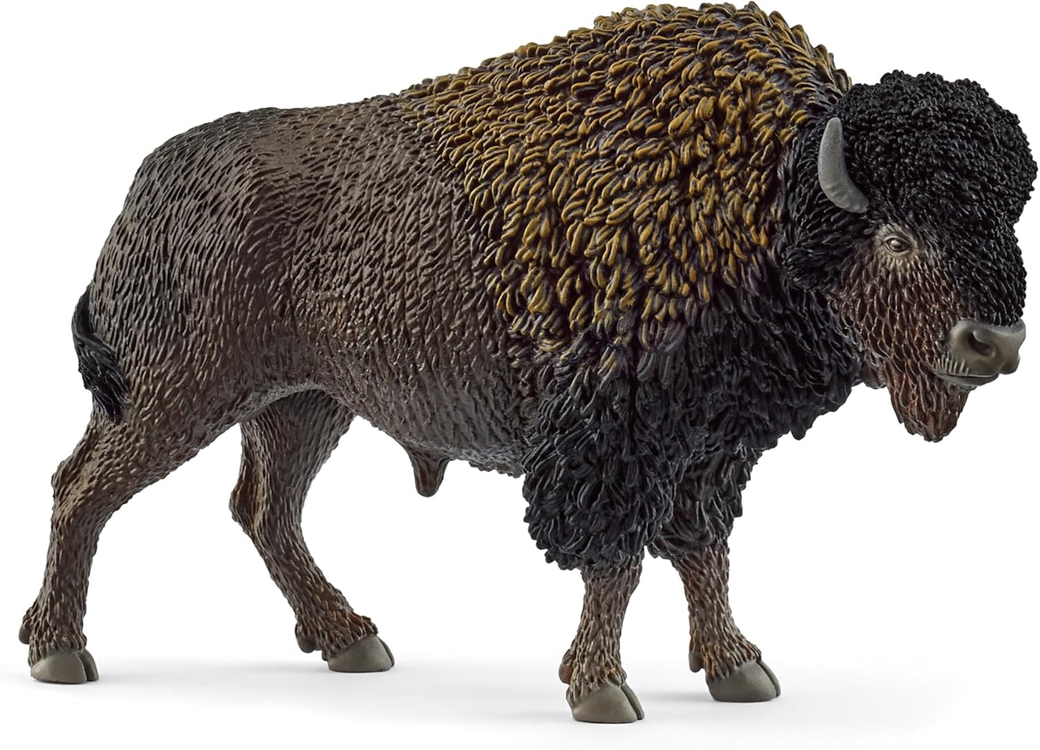 Wild Life - Large, 5" North American Bison Figurine. Realistic, Hand-Painted Har