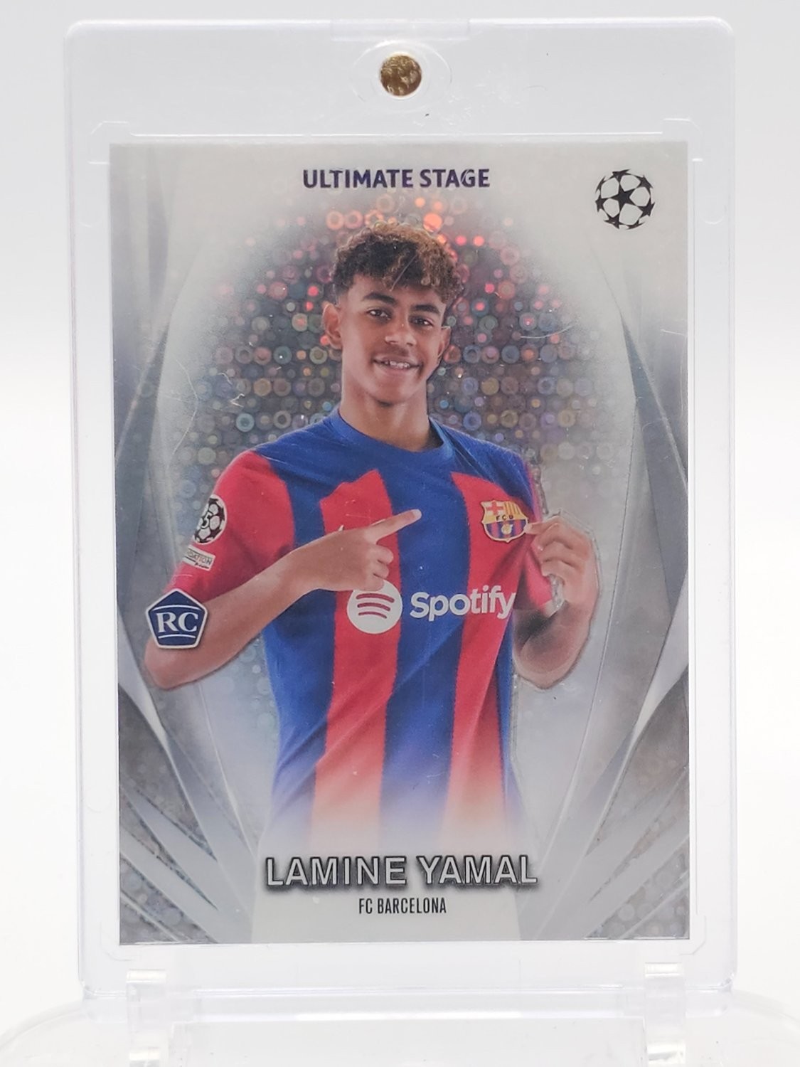 LAMINE YAMAL 2023-24 TOPPS CHROME UEFA CL ULTIMATE STAGE ROOKIE RC #USC-16 Q5939
