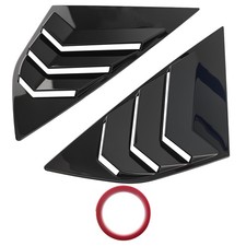 Black Painted Louvers For Ford Focus Mk3 Hatchback 2012-2018 Side Window