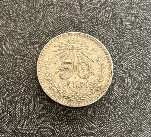 1945 Mexico 50 Centavos Silver — photo from the most recent tracked eBay sale