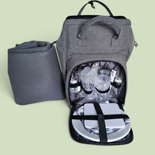 Eono Picnic Backpack for 2 People, Picnic Blanket, Cooler Compartment and Tableware