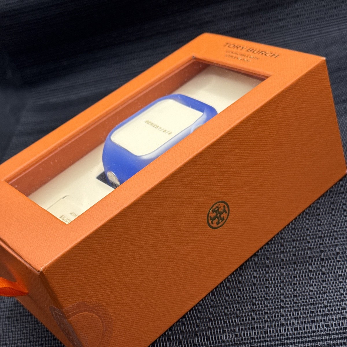 Tory Burch Apple Watch Band 41mm Blue Silicone Strap The T Monogram TBS0118 Amazon.com: Tory Burch Women main image 3