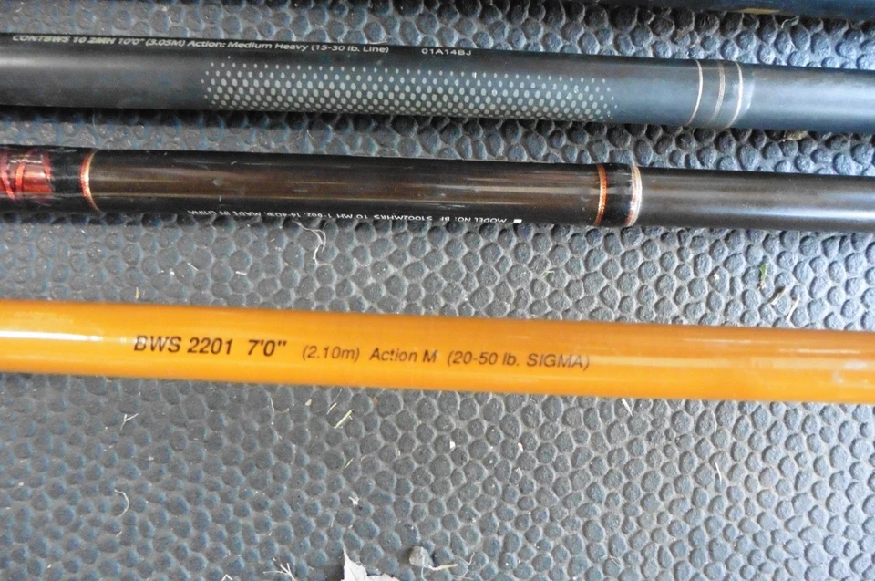 Лот из 4 удочек для ловли крупной дичи удочки говядина палка Шекспир ураган - Изображение 3 из 4