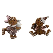 December Diamonds Gingerbread Sweet Shoppe Set of 2 Assortment Gingerbread