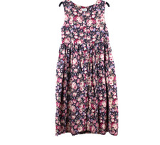 Vintage Laura Ashley Jumper Dress Sz 10 Midi Floral Cottagecore Prairie 