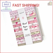 Desecraft 48 sheets Spring Vintage Scrapbooking Cardstock Decorative Paper Pack
