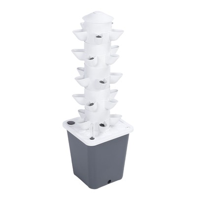 Hydroponic Growing System Tower 25 Löcher Mini Column Indoor Vertical Garden Für