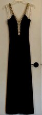 David's Bridal Black Formal Dress Evening Gown, Size 16, Strappy Beaded Size 6