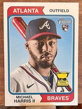 2023 Topps Heritage #30 Michael Harris II Rookie Card Atlanta Braves. rookie card picture