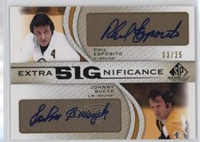 2010 SP Game Used Edition 3/25 Johnny Bucyk Phil Esposito #XSG-EB Auto HOF 1c8l